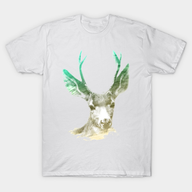 Deer Superimposed Watercolor